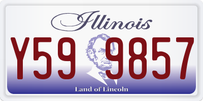 IL license plate Y599857