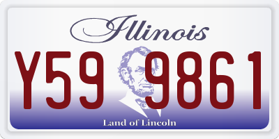 IL license plate Y599861