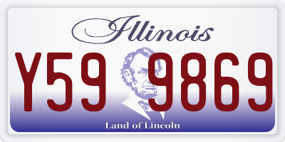 IL license plate Y599869