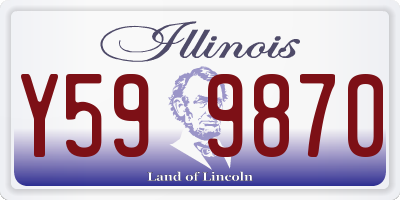 IL license plate Y599870