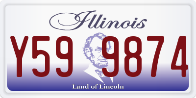 IL license plate Y599874