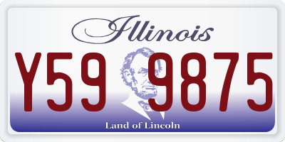 IL license plate Y599875