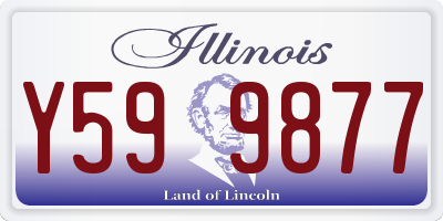 IL license plate Y599877
