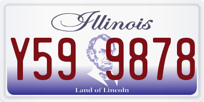 IL license plate Y599878
