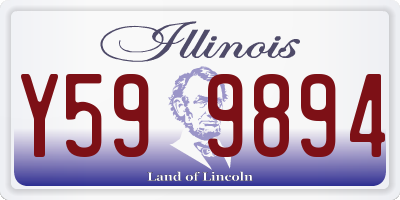 IL license plate Y599894