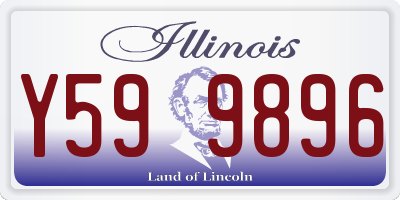 IL license plate Y599896