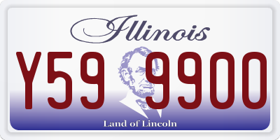 IL license plate Y599900