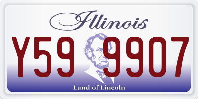 IL license plate Y599907