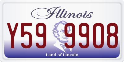 IL license plate Y599908