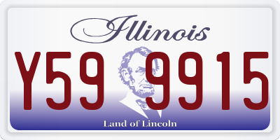 IL license plate Y599915