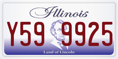 IL license plate Y599925