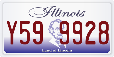 IL license plate Y599928