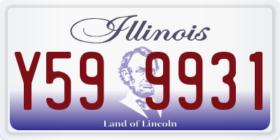 IL license plate Y599931