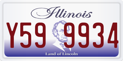 IL license plate Y599934