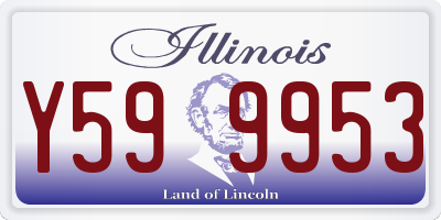 IL license plate Y599953