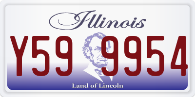 IL license plate Y599954