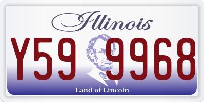 IL license plate Y599968