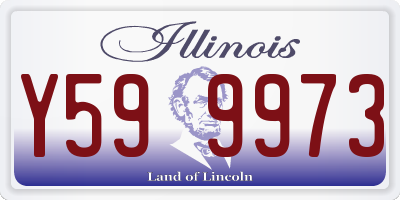IL license plate Y599973