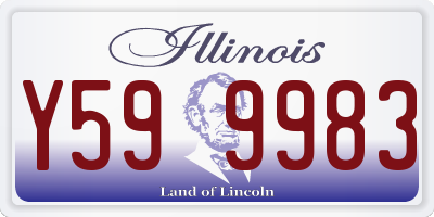 IL license plate Y599983