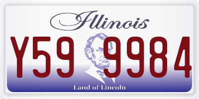 IL license plate Y599984