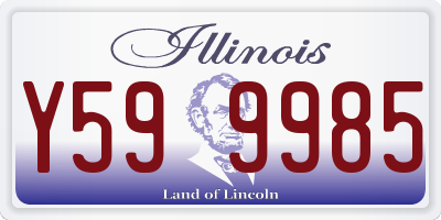IL license plate Y599985