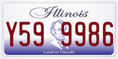 IL license plate Y599986