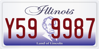IL license plate Y599987