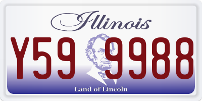 IL license plate Y599988