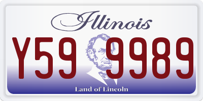 IL license plate Y599989