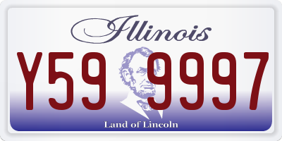 IL license plate Y599997