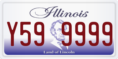 IL license plate Y599999
