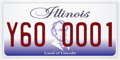 IL license plate Y600001