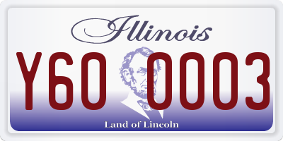 IL license plate Y600003