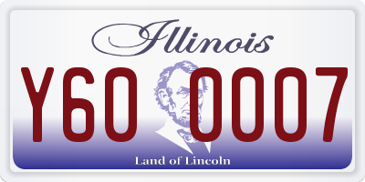 IL license plate Y600007