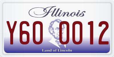 IL license plate Y600012