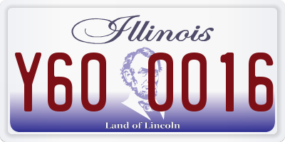 IL license plate Y600016