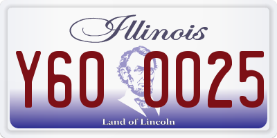 IL license plate Y600025