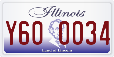 IL license plate Y600034