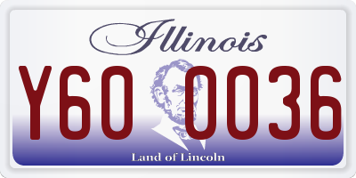 IL license plate Y600036