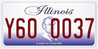IL license plate Y600037