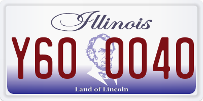 IL license plate Y600040