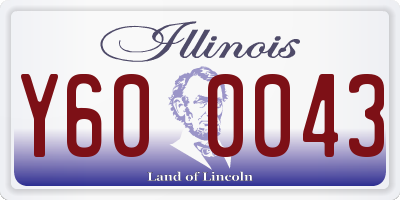IL license plate Y600043
