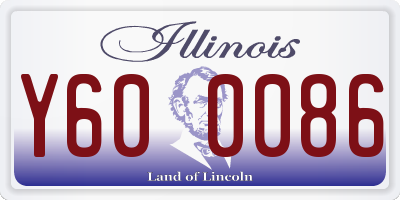 IL license plate Y600086