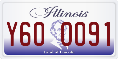 IL license plate Y600091