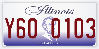 IL license plate Y600103