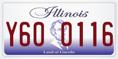IL license plate Y600116