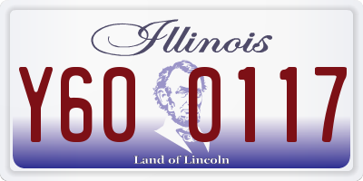 IL license plate Y600117
