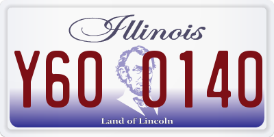 IL license plate Y600140