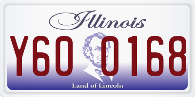 IL license plate Y600168