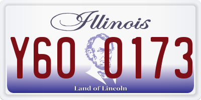 IL license plate Y600173